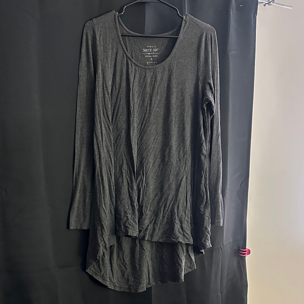 Torrid Charcoal Long Sleeve Top